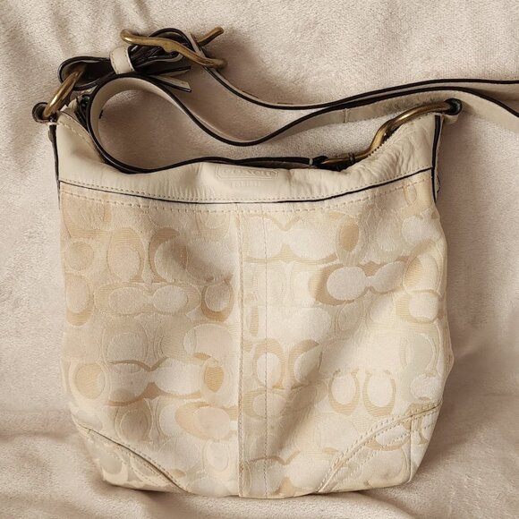 Coach Cream with Beige C's Pocketbook - Picture 1 of 7